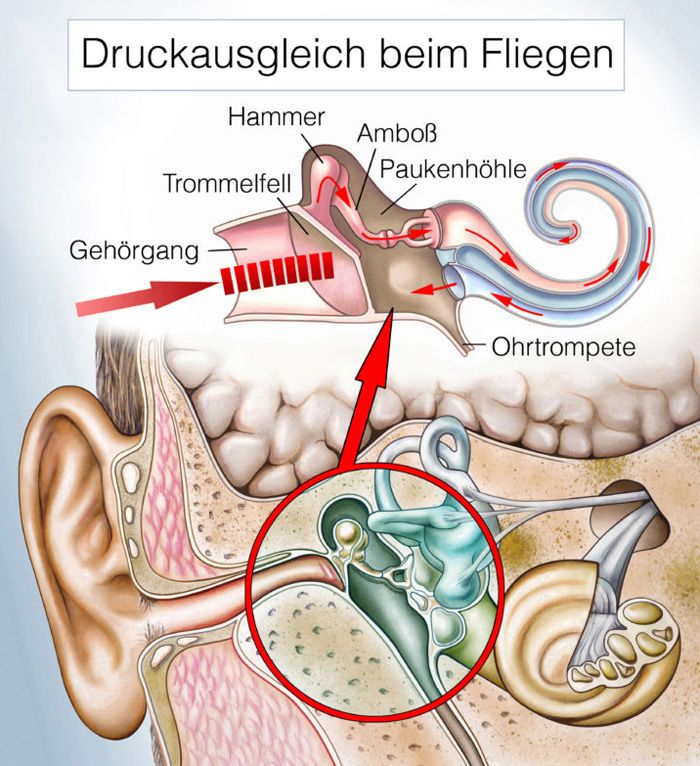 Druckausgleich beim Fliegen