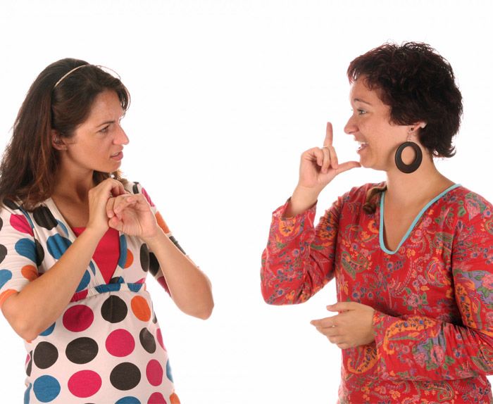 Gebärdensprache zwischen Frauen