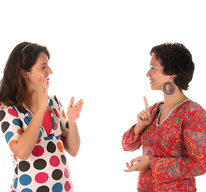 Gebärdensprache zwischen Frauen