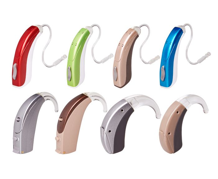 Hörgerät bunt grau