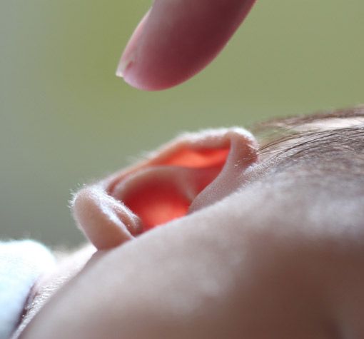 Neugeborenen ohren Baby