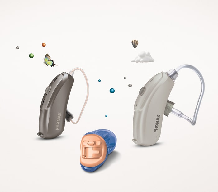 Phonak verschiedene Hörgeräte im Bild