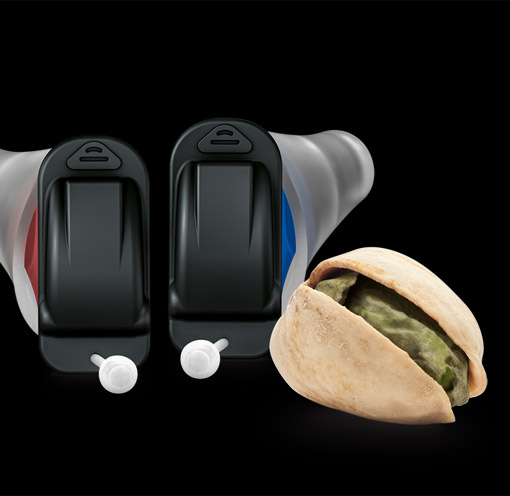 Silk NX Hörgerät im Größenvergleich